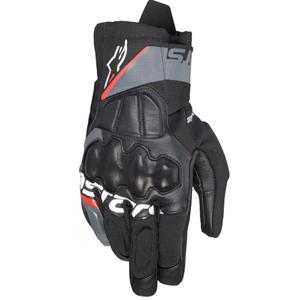 Guanti moto Alpinestars Corozal 3 Drystar nero-grigio-rosso fluo