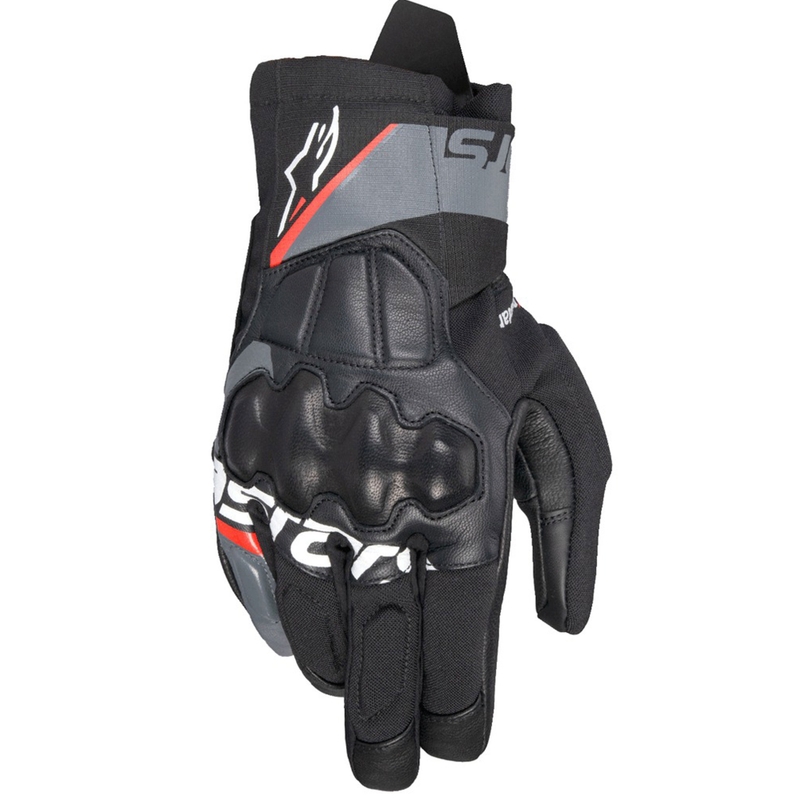 Guanti moto Alpinestars Corozal 3 Drystar nero-grigio-rosso fluo