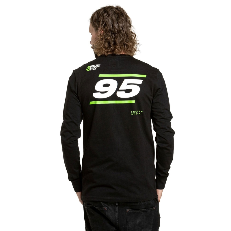 T-shirt a maniche lunghe nera Meatfly Appex