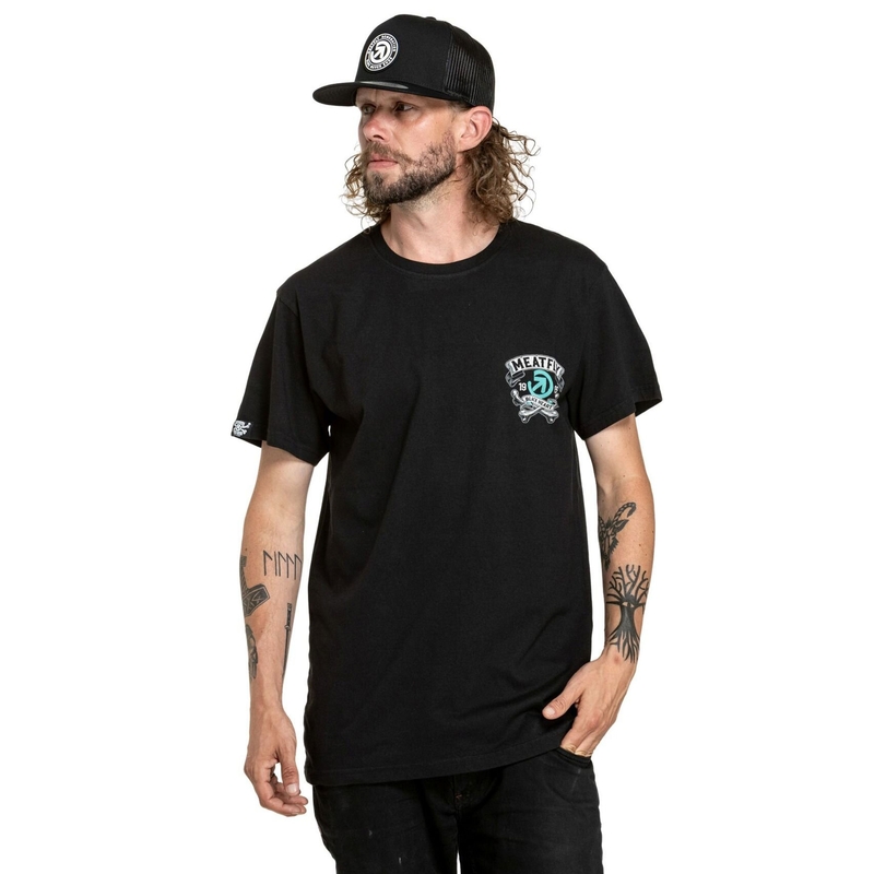 T-shirt nera Meatfly Whiskey Boy