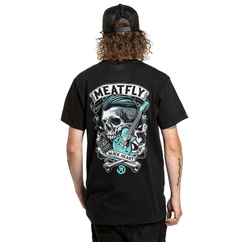 T-shirt nera Meatfly Whiskey Boy