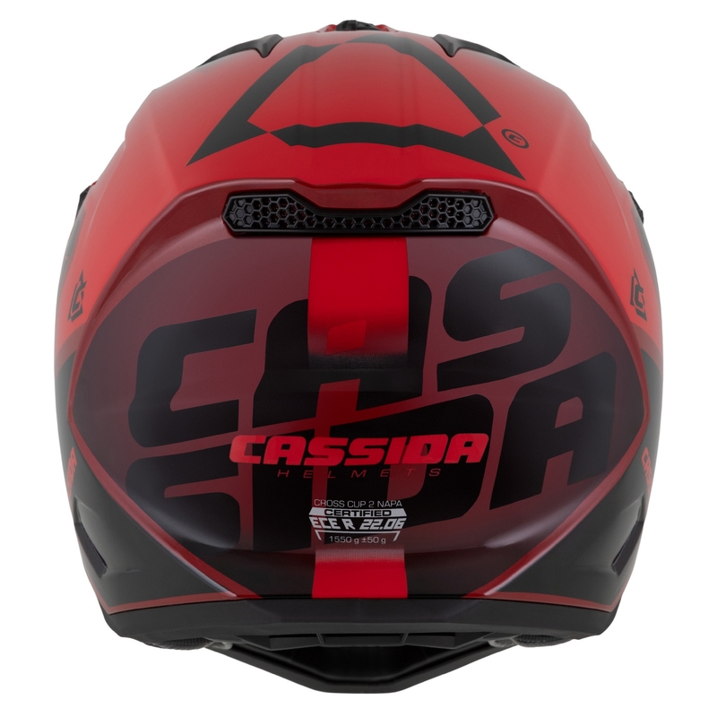 Casco Moto Motocross Cassida Cross Cup 2 Napa Rosso Perla-Viola-Nero