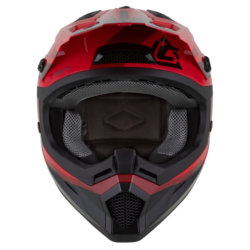 Casco Moto Motocross Cassida Cross Cup 2 Napa Rosso Perla-Viola-Nero