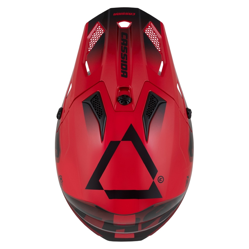 Casco Moto Motocross Cassida Cross Cup 2 Napa Rosso Perla-Viola-Nero
