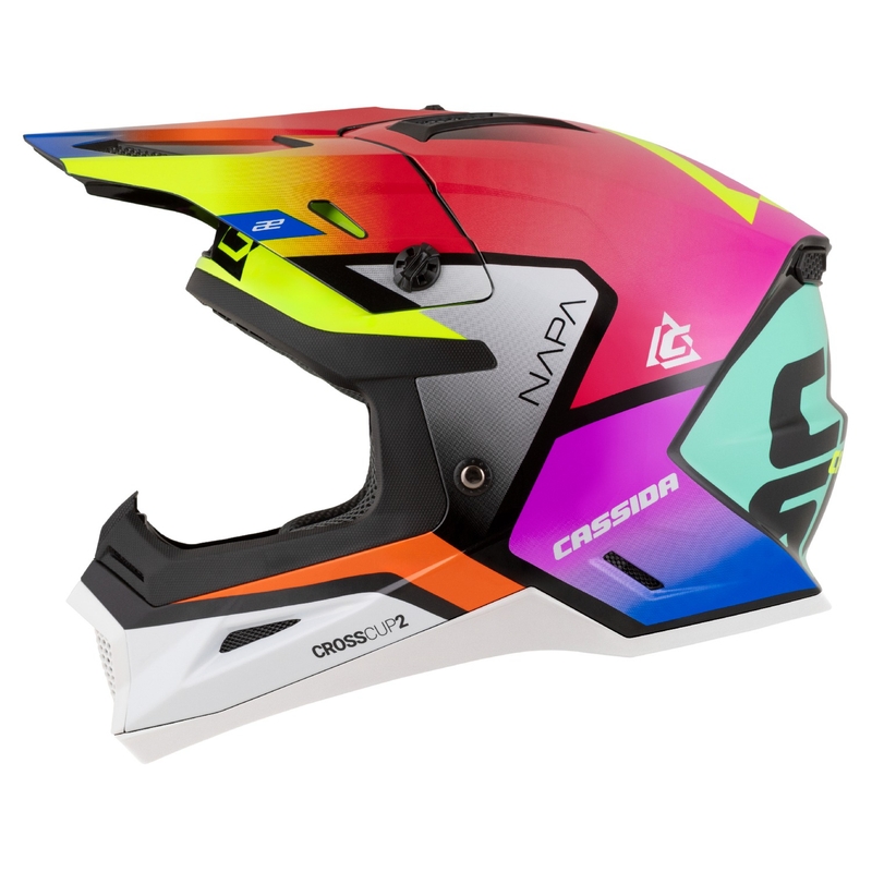 Casco moto motocross Cassida Cross Cup 2 Napa perla multicolor