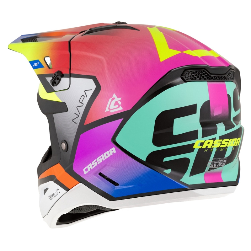 Casco moto motocross Cassida Cross Cup 2 Napa perla multicolor