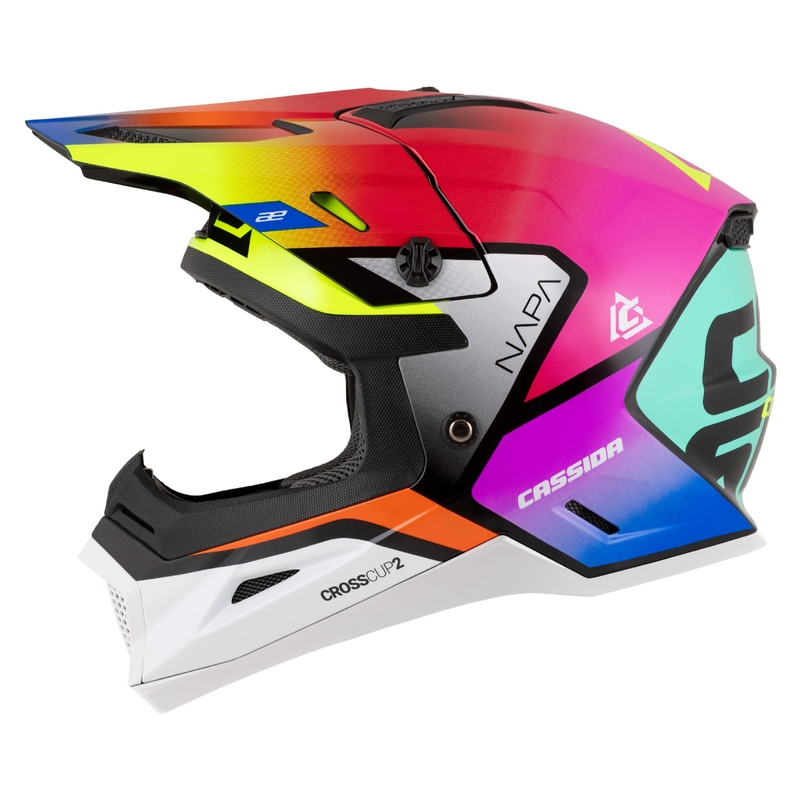 Casco motocross da bambino Cassida Cross Cup 2 Napa Pearl multicolor
