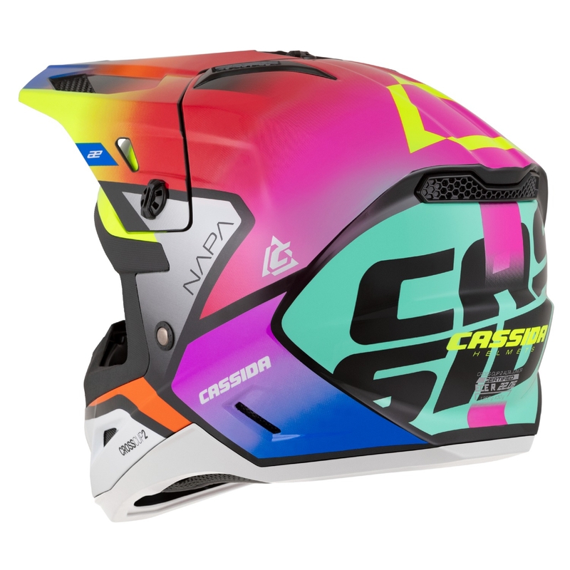 Casco motocross da bambino Cassida Cross Cup 2 Napa Pearl multicolor