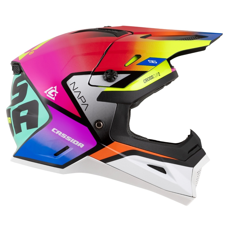 Casco motocross da bambino Cassida Cross Cup 2 Napa Pearl multicolor