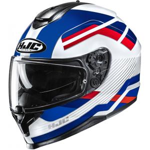 Casco moto integrale HJC C70N Belis MC21 bianco-blu-rosso
