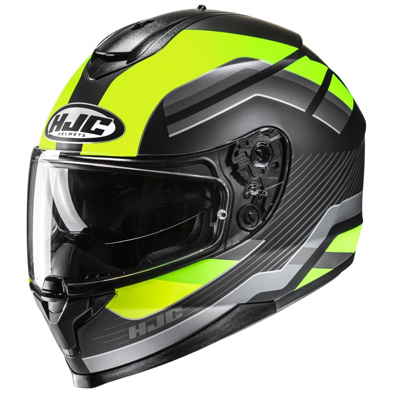 Casco moto integrale HJC C70N Belis MC3HSF giallo fluo-nero
