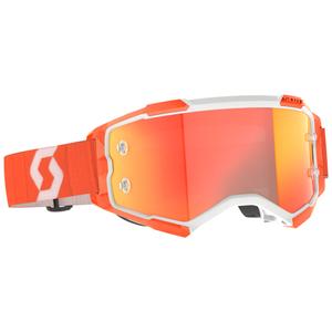 Occhiali motocross SCOTT Fury CH arancione con plexiglass a specchio arancione