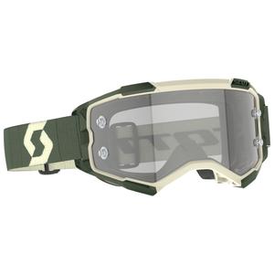 Occhiali da motocross SCOTT Fury LS kaki con plexiglass grigio