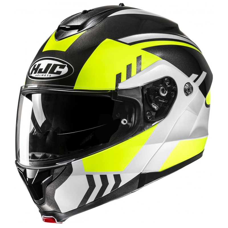 Casco moto flip-up HJC C91N Kaon MC3H giallo fluo-nero-grigio