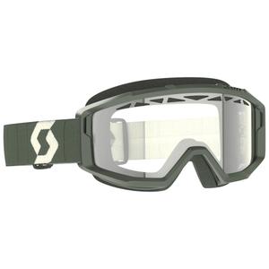 Occhiali da motocross SCOTT Primal Enduro color kaki con plexiglass trasparente