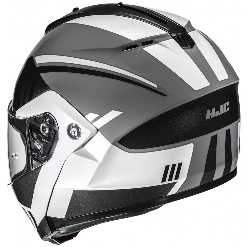 Casco moto flip-up HJC C91N Kaon MC5 grigio-nero-bianco