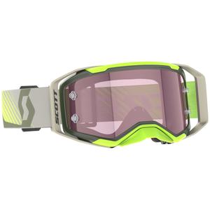 Occhiali motocross SCOTT Prospect 2.0 AMP giallo kaki-fluo con plexiglass rosa