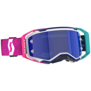 Occhiali motocross SCOTT Prospect 2.0 AMP blu-rosa con plexiglass specchiato blu
