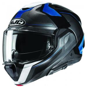Casco moto apribile HJC F100 Bios MC2 grigio-blu