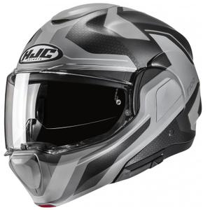 Casco moto apribile HJC F100 Bios MC5SF nero-grigio
