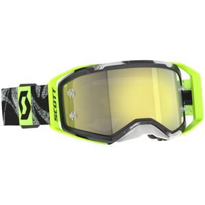 Occhiali motocross SCOTT Prospect 2.0 nero-giallo fluo con vetro a specchio giallo