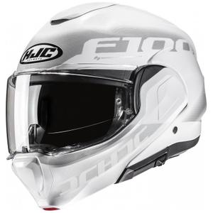 Casco moto apribile HJC F100 Hetal MC10 bianco-grigio