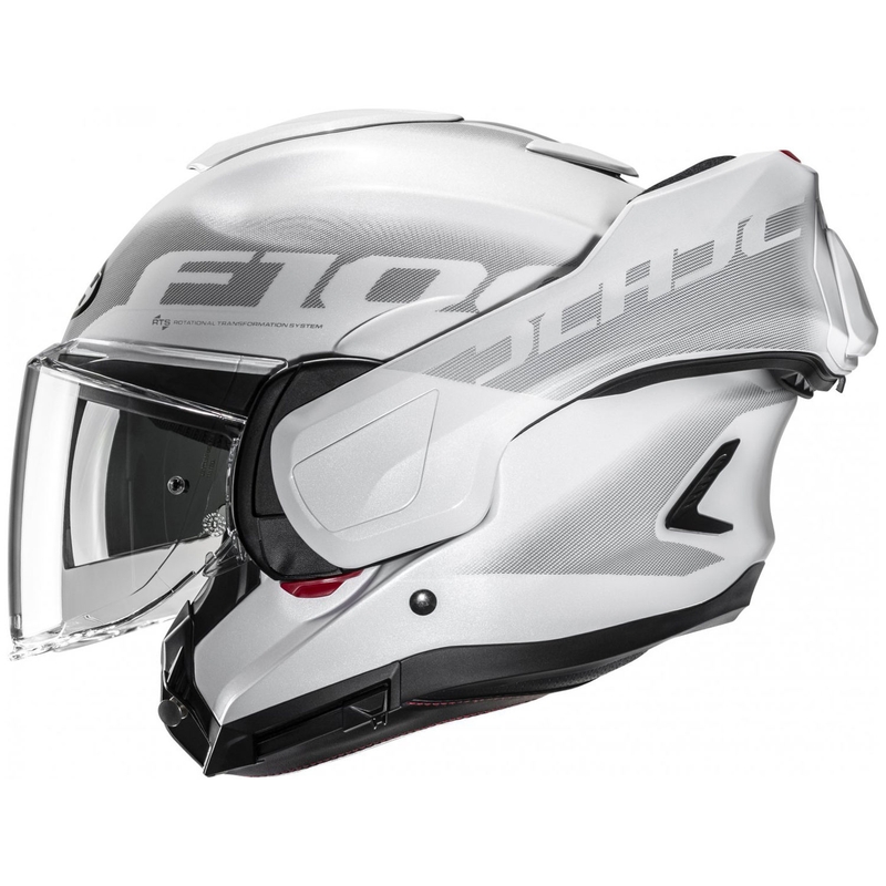 Casco moto apribile HJC F100 Hetal MC10 bianco-grigio