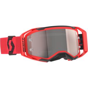 Occhiali motocross SCOTT Prospect 2.0 rosso-nero con plexiglass argento