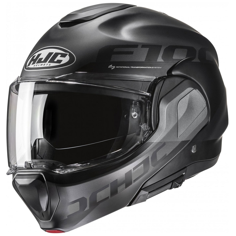 Casco moto apribile HJC F100 Hetal MC5SF nero-grigio