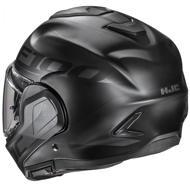Casco moto apribile HJC F100 Hetal MC5SF nero-grigio