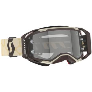 Occhiali motocross SCOTT Prospect 2.0 LS beige-marrone con plexiglass grigio fotosensibile
