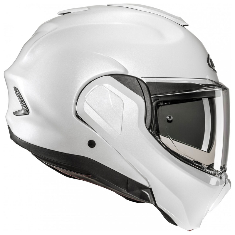 Casco moto apribile HJC F100 Solid bianco perla