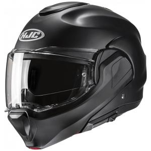 Casco moto apribile HJC F100 Solid Semi Flat nero