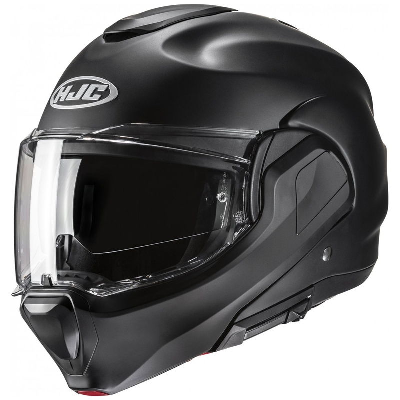 Casco moto apribile HJC F100 Solid Semi Flat nero