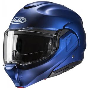 Casco moto HJC F100 Solid semi apribile blu metallizzato
