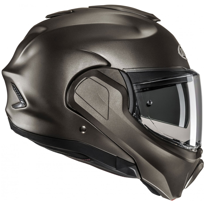 Casco moto apribile HJC F100 Solid Semi nero-titanio