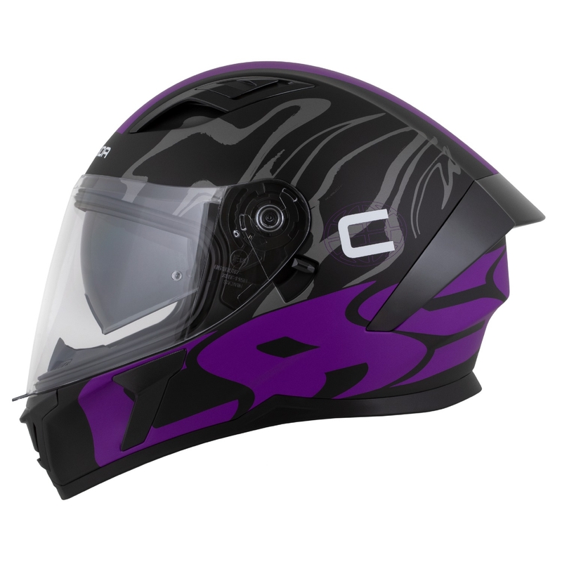 Casco integrale Cassida Orbit Multivers nero opaco-viola-grigio-bianco