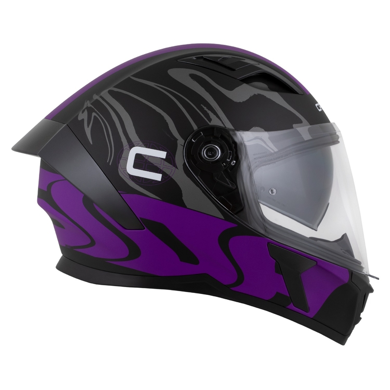 Casco integrale Cassida Orbit Multivers nero opaco-viola-grigio-bianco