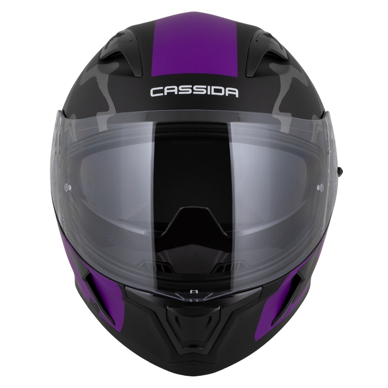 Casco integrale Cassida Orbit Multivers nero opaco-viola-grigio-bianco
