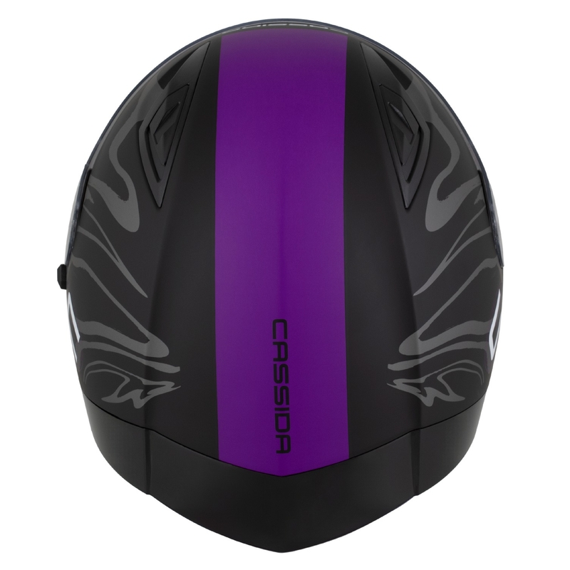 Casco integrale Cassida Orbit Multivers nero opaco-viola-grigio-bianco