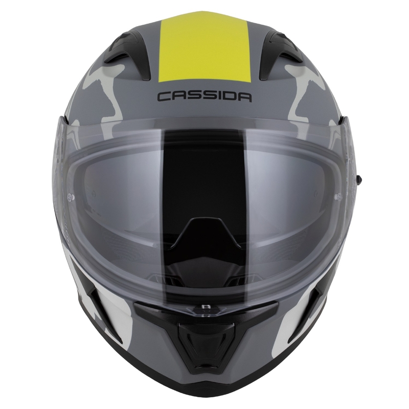 Casco integrale Cassida Orbit Multivers grigio opaco-giallo fluo-nero