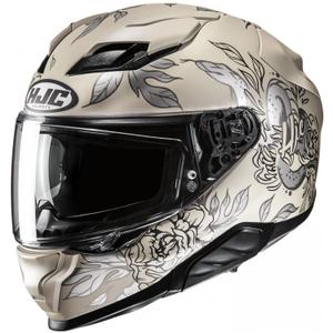 Casco integrale da moto HJC F71 Eliz MC9SF beige-grigio