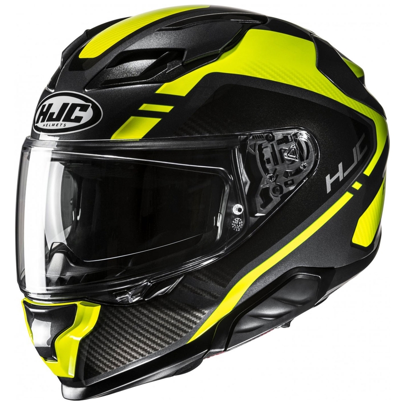 Casco integrale da moto HJC F71 Tozz MC3H nero-giallo fluo