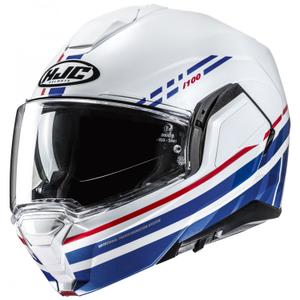 Casco moto apribile HJC i100 Sysma MC21 bianco-blu