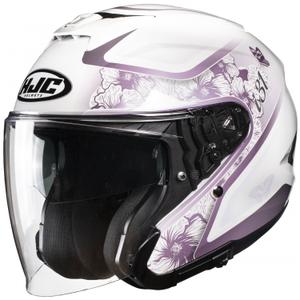 Casco moto aperto HJC i31 Iona MC8 bianco-viola
