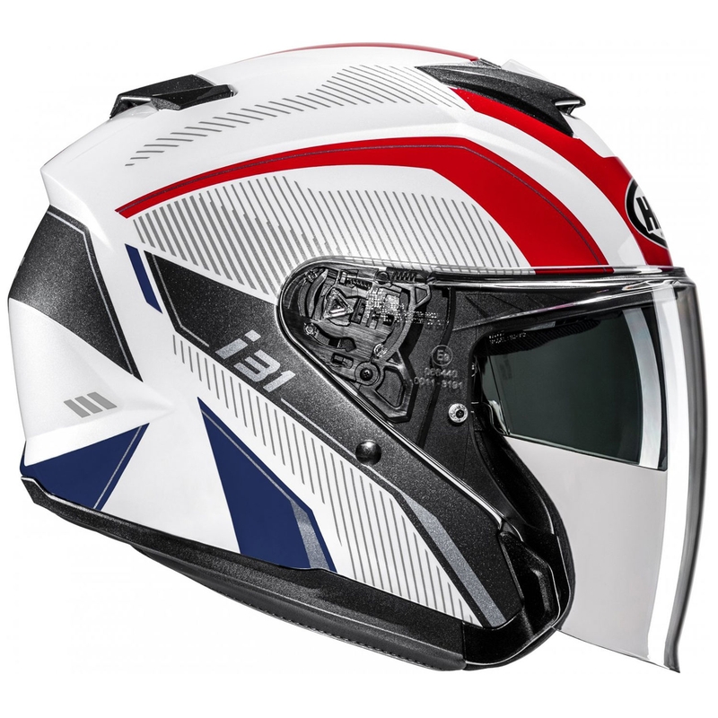 Casco moto aperto HJC i31 Reno MC21 bianco-rosso-blu