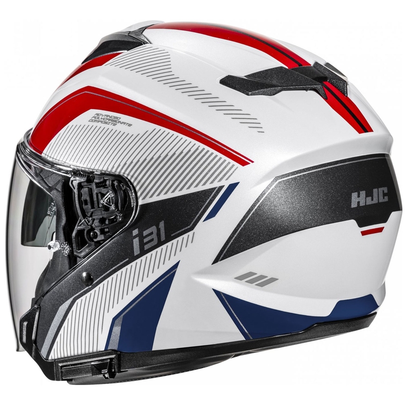 Casco moto aperto HJC i31 Reno MC21 bianco-rosso-blu