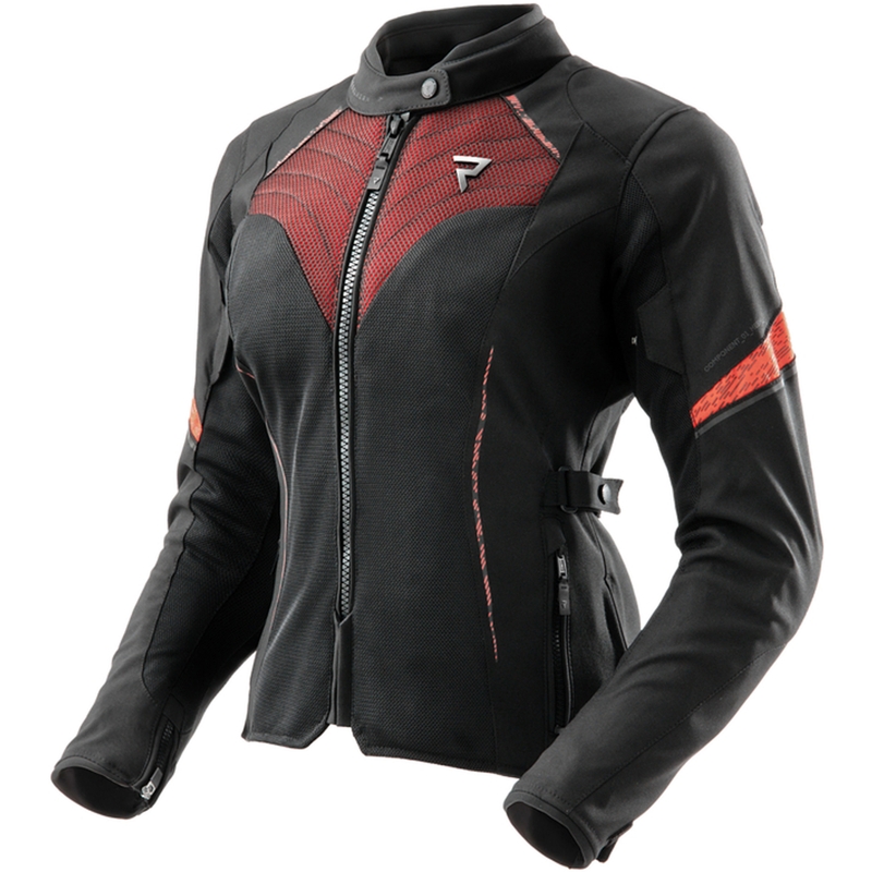 Giacca moto da donna Rebelhorn Jax nero-rosso