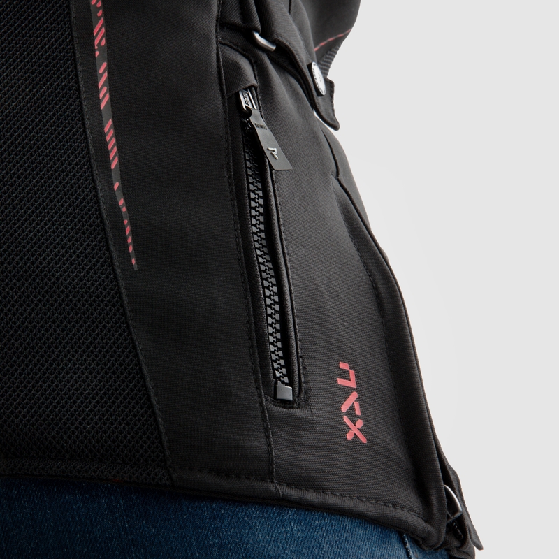 Giacca moto da donna Rebelhorn Jax nero-rosso