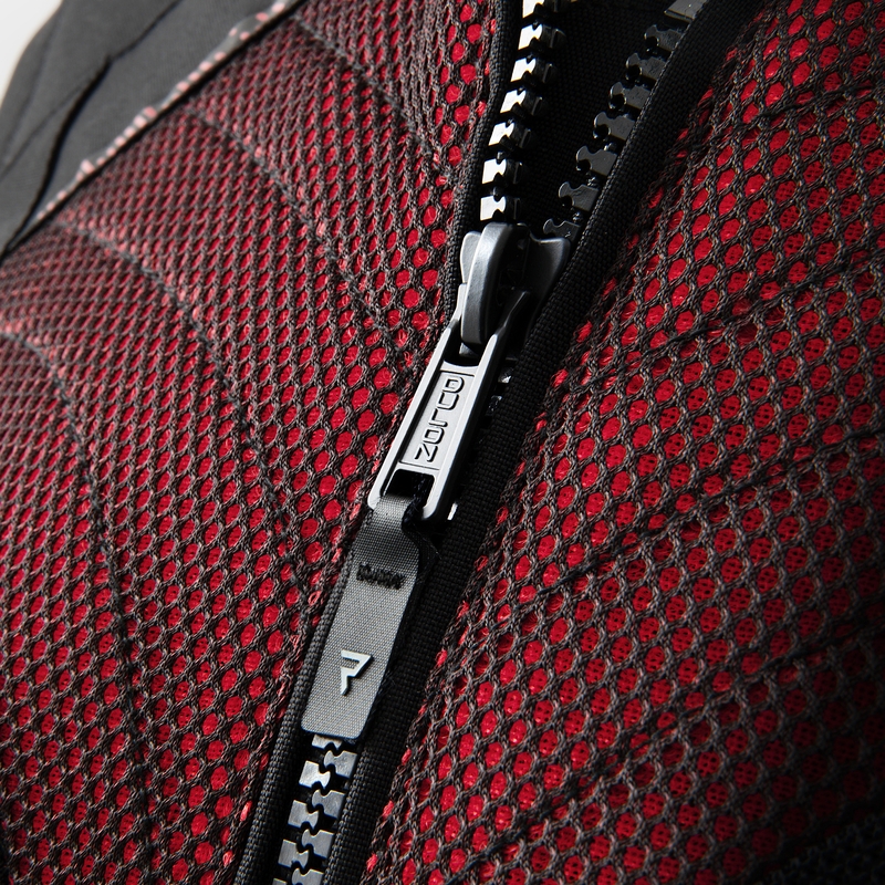 Giacca moto da donna Rebelhorn Jax nero-rosso